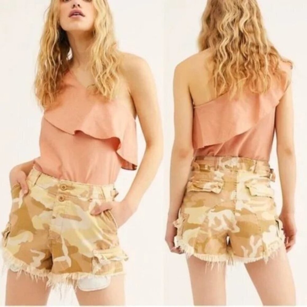 Free People Commander Cutoff Camo Short. 2